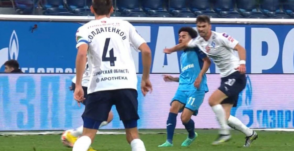 &laquo;Зенит&raquo; &mdash; &laquo;Крылья Советов&raquo;, РПЛ, 22 октября 2023 года: удар локтем Клаудиньо &mdash; разбор эпизода, экспертиза Игоря Федотова