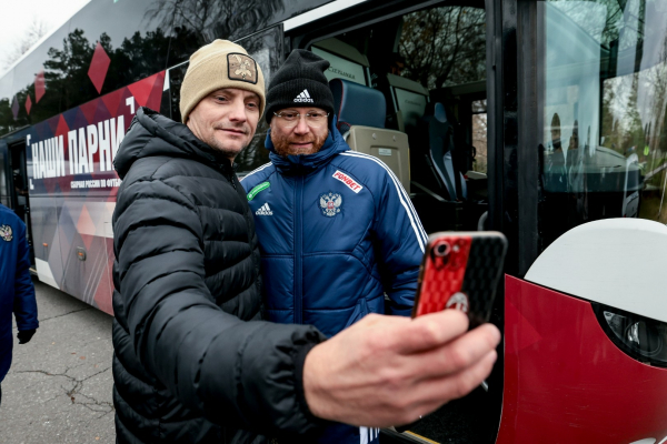 Сборная России посетила Мамаев курган