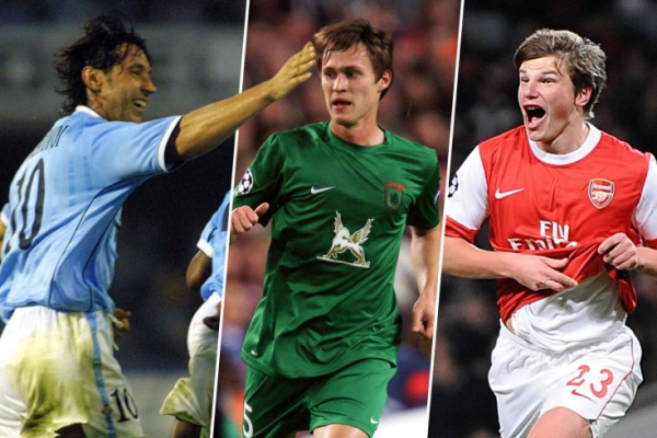 Голы россиян в ворота &laquo;Барселоны&raquo;: Аршавин, Карпин, Мостовой, Рязанцев, Кержаков, Смолов, Черышев, кто забивал