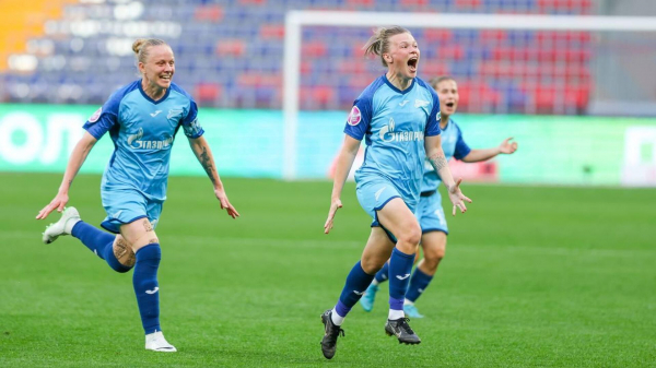 Футболистки "Зенита" обыграли ЦСКА и во второй раз стали чемпионками России