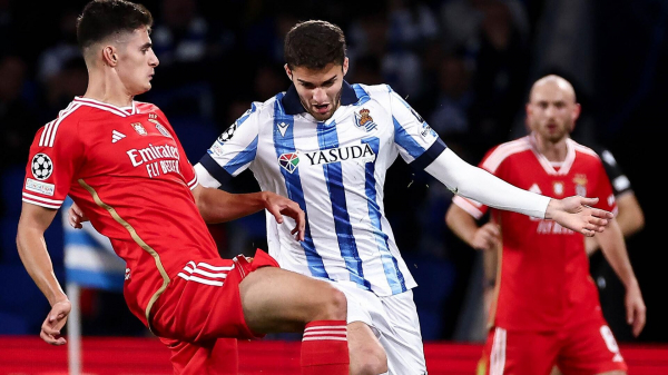 "Реал Сосьедад" обыграл "Бенфику" в Лиге чемпионов, Захарян вышел на замену