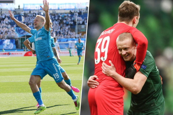 Футболисты, которые играли за &laquo;Зенит&raquo; и &laquo;Краснодар&raquo;: Шатов, Смольников, Быстров, Широков, Ионов, Петров, рейтинг