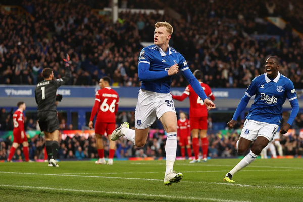 Эвертон &mdash; Ливерпуль &mdash; 2:0, обзор матча чемпионата Англии по футболу, 24 апреля 2024 года, голы: Брэнтуэйт, Калверт-Льюин