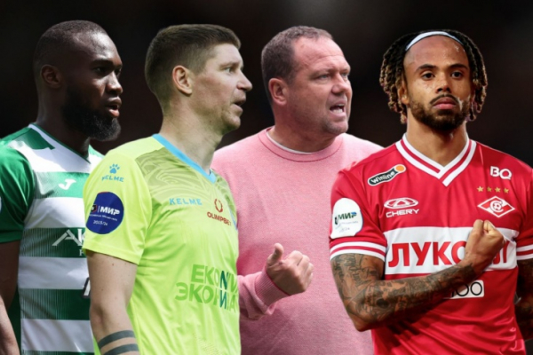 РПЛ, сезон-2023/2024, символическая сборная 26-го тура: Бонгонда, Хлусевич, Козлов, Роналдо, Бальбуэна, Даку, Беленов